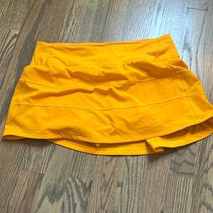 Lululemon Pace Rival Skirt Orange